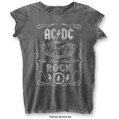 Picture of AC/DC Ladies Burnout T-Shirt: Cannon Swig