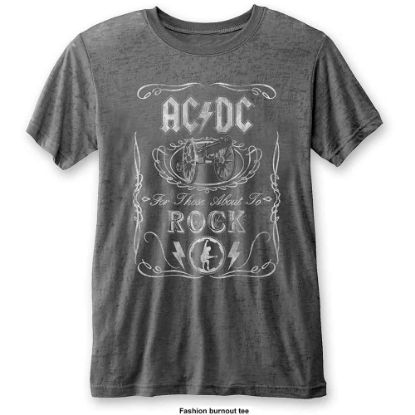 Picture of AC/DC Unisex Burnout T-Shirt: Cannon Swig