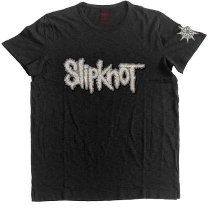 Picture of Slipknot Unisex T-Shirt: Logo & Star Applique