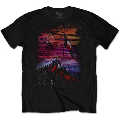 Picture of Pink Floyd Unisex T-Shirt: The Wall Flag & Hammers
