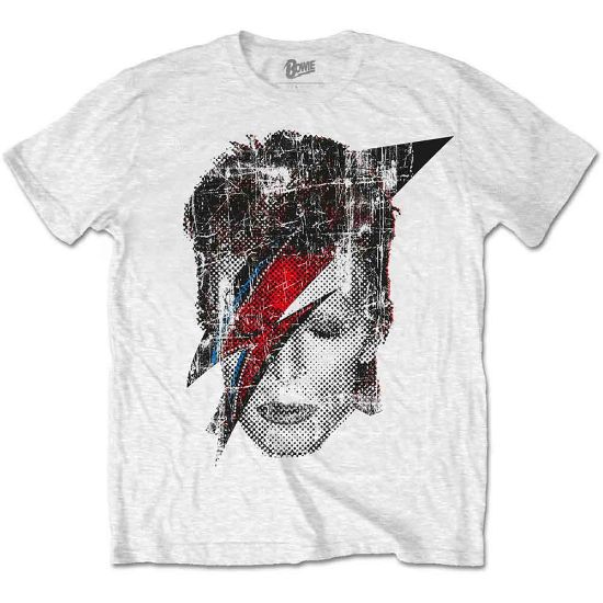 Picture of David Bowie Unisex T-Shirt: Halftone Flash Face