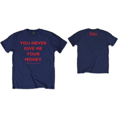 Picture of The Beatles Unisex T-Shirt: You Never Give Me Your Money Back Print