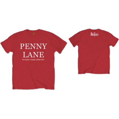 Picture of The Beatles Unisex T-Shirt: Penny Lane Back Print