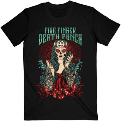 Picture of Five Finger Death Punch Unisex T-Shirt: Lady Muerta