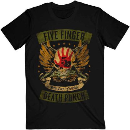 Picture of Five Finger Death Punch Unisex T-Shirt: Locked & Loaded