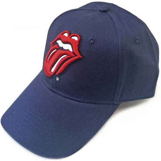 Picture of The Rolling Stones Unisex Baseball Cap: Classic Tongue (Navy Blue)