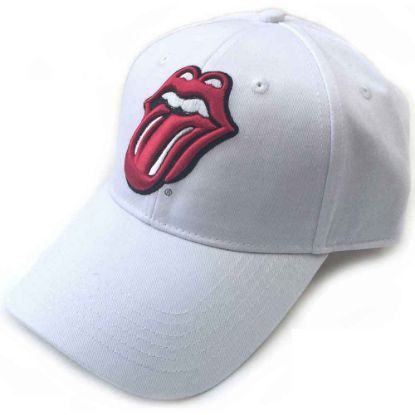 Picture of The Rolling Stones Unisex Baseball Cap: Classic Tongue (White)