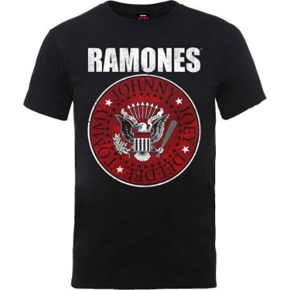Picture of Ramones Unisex T-Shirt: Red Fill Seal