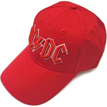 Picture of AC/DC Unisex Baseball Cap: Red Logo (Red)