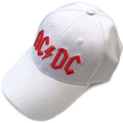 Picture of AC/DC Unisex Baseball Cap: Red Logo (White)