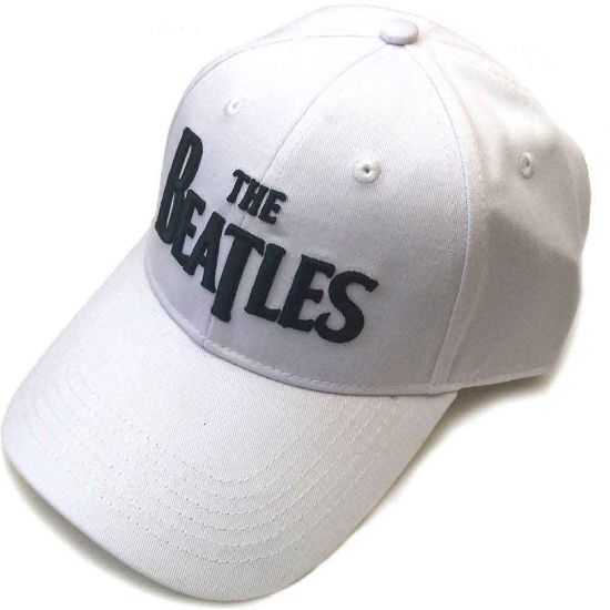 Picture of The Beatles Unisex Baseball Cap: Black Drop T Logo (White)