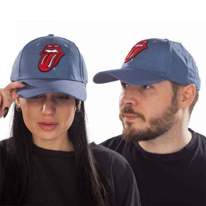 Picture of The Rolling Stones Unisex Baseball Cap: Classic Tongue (Denim Blue)