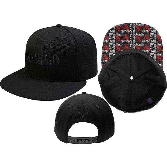 Picture of Black Sabbath Unisex Snapback Cap: Logo & Demon