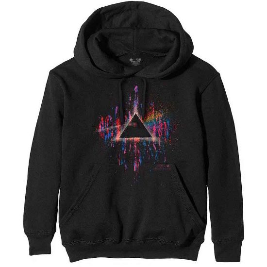Picture of Pink Floyd Unisex Pullover Hoodie: Dark Side of the Moon Pink Splatter