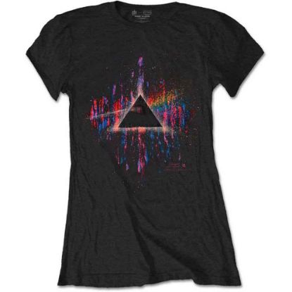 Picture of Pink Floyd Ladies T-Shirt: Dark Side of the Moon Pink Splatter