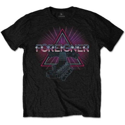 Picture of Foreigner Unisex T-Shirt: Neon Guitar