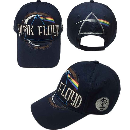 Picture of Pink Floyd Unisex Baseball Cap: Dark Side of the Moon Album Distressed (Navy Blue)