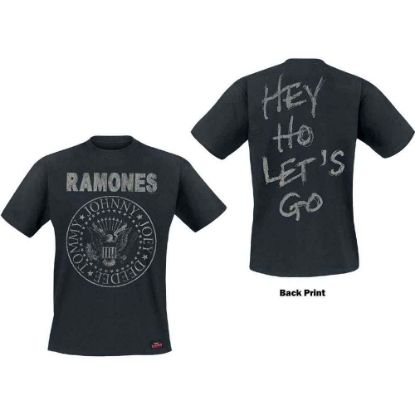 Picture of Ramones Unisex T-Shirt: Seal Hey Ho Back Print