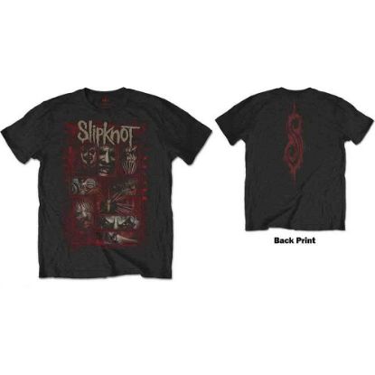Picture of Slipknot Unisex T-Shirt: Sketch Boxes Back Print