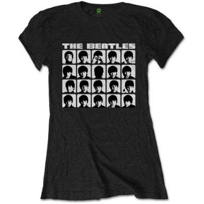 Picture of The Beatles Ladies T-Shirt: Hard Days Night Faces Mono