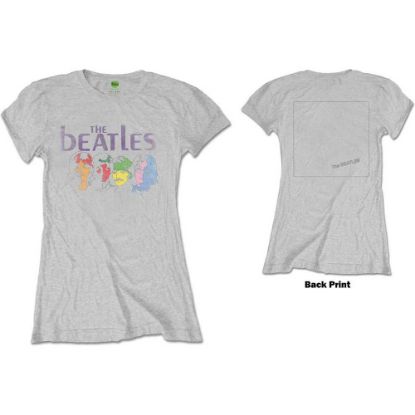 Picture of The Beatles Ladies T-Shirt: White Album Back Back Print
