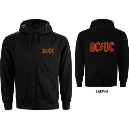 Picture of AC/DC Unisex Zipped Hoodie: Logo Back Print