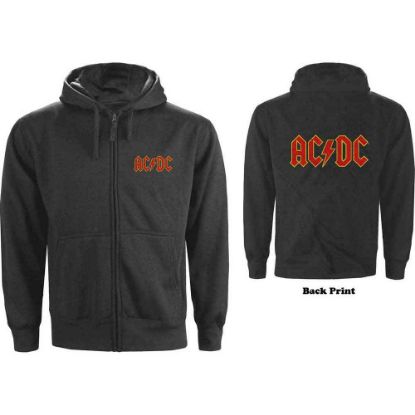 Picture of AC/DC Unisex Zipped Hoodie: Logo Back Print