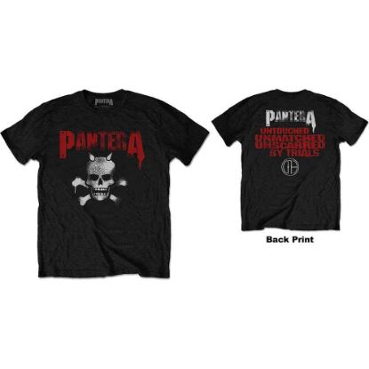 Picture of Pantera Unisex T-Shirt: Horned Skull Stencil Back Print