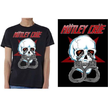 Picture of Motley Crue Unisex T-Shirt: Skull Cuffs 2