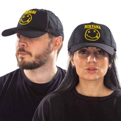 Picture of Nirvana Unisex Baseball Cap: Logo & Happy Face