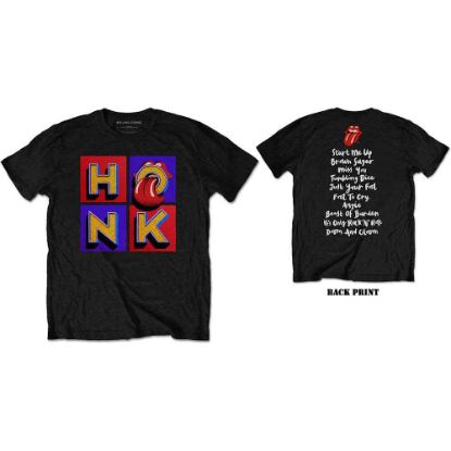 Picture of The Rolling Stones Unisex T-Shirt: Honk Album Track list Back Print