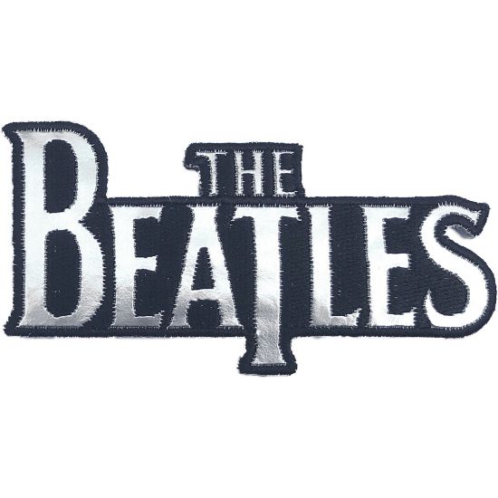 Picture of The Beatles Woven Patch: Silver Drop T Logo Die-Cut (Standard) 