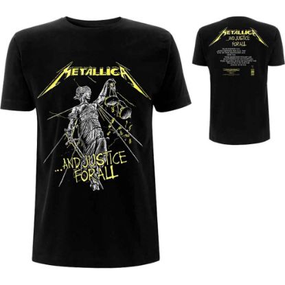 Picture of Metallica Unisex T-Shirt: And Justice For All Tracks Back Print