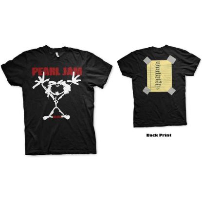Picture of Pearl Jam Unisex T-Shirt: Stickman Back Print
