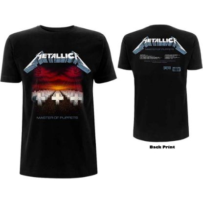 Picture of Metallica Unisex T-Shirt: Master of Puppets Tracks Back Print