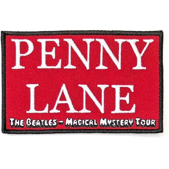 Picture of The Beatles Woven Patch: Penny Lane Red (Standard) 