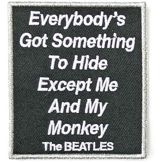 Picture of The Beatles Woven Patch: Everybody's Got Something To Hide Except Me And My Monkey (Standard) 