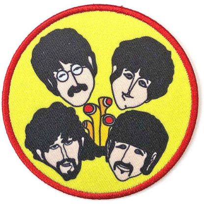 Picture of The Beatles Woven Patch: Yellow Submarine Periscopes & Heads (Standard) 