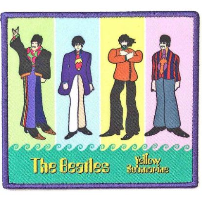 Picture of The Beatles Woven Patch: Yellow Submarine Band in Stripes (Standard) 