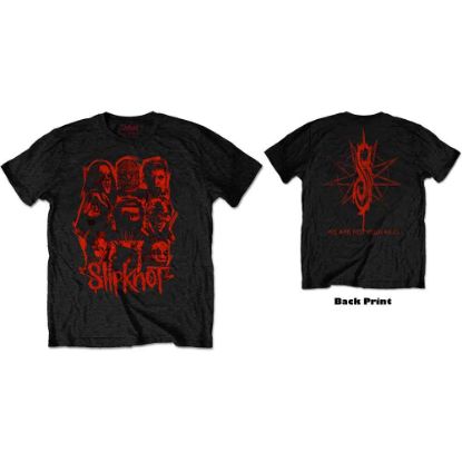 Picture of Slipknot Unisex T-Shirt: WANYK Red Patch Back Print