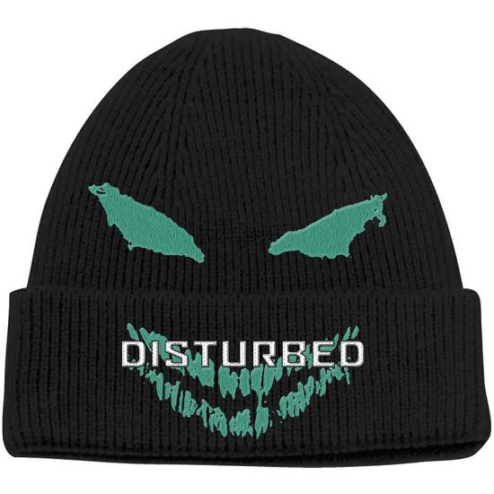 Picture of Disturbed Unisex Beanie Hat: Green Face
