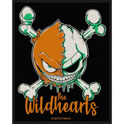 Picture of The Wildhearts Woven Patch: Green Skull (Standard)