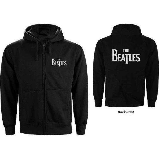Picture of The Beatles Ladies Zipped Hoodie: Drop T Logo Back Print (Medium)