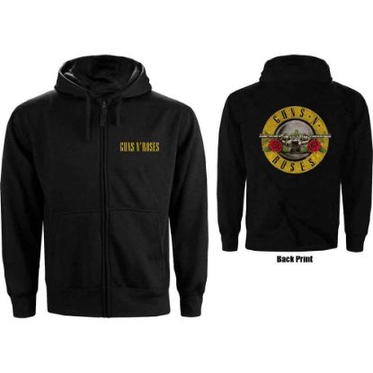 Picture of Guns N' Roses Ladies Zipped Hoodie: Classic Logo Back Print
