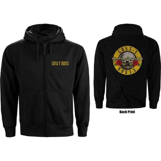 Picture of Guns N' Roses Ladies Zipped Hoodie: Classic Logo Back Print