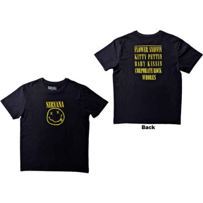 Picture of Nirvana Unisex T-Shirt: Flower Sniffin Back Print