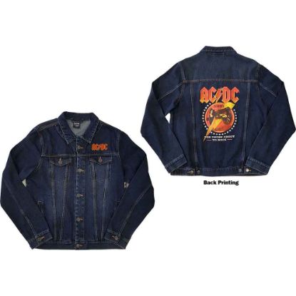 Picture of AC/DC Unisex Denim Jacket: About To Rock Back Print