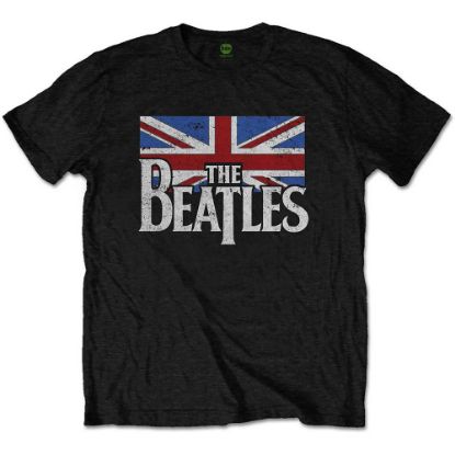 Picture of The Beatles Kids T-Shirt: Drop T Logo & Vintage Flag