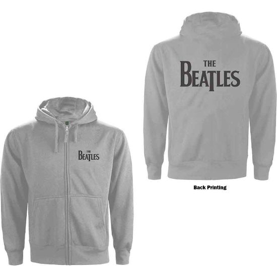 Picture of The Beatles Unisex Zipped Hoodie: Drop T Logo Back Print