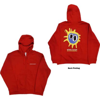 Picture of Primal Scream Unisex Zipped Hoodie: Screamadelica Back Print